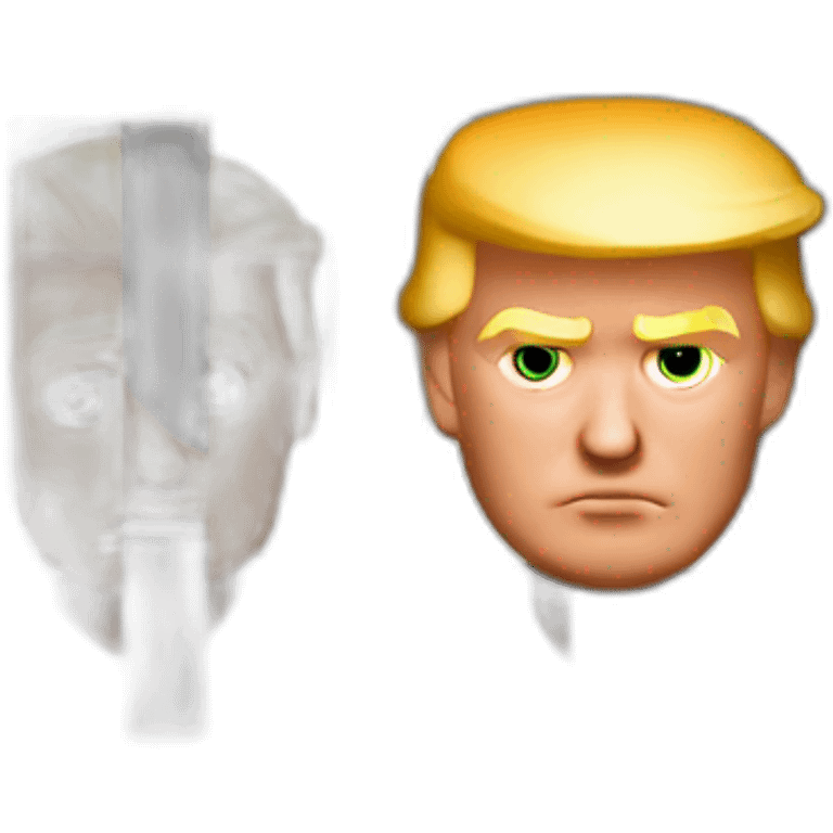 Donald trump in prison with his cell mate behind him emoji