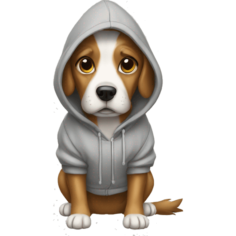 Dog wearing a hoodie  emoji