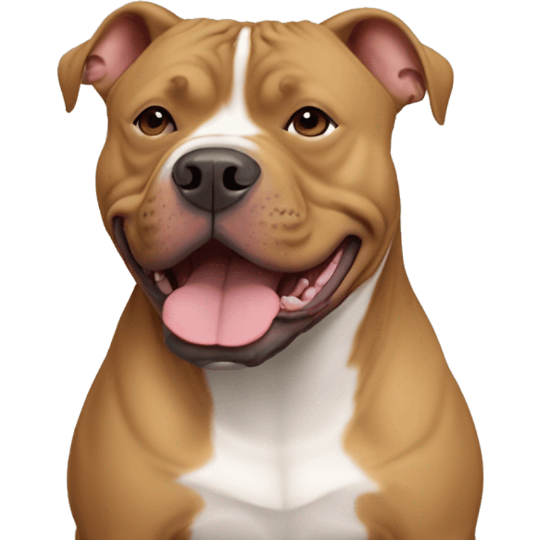 Light brown American bully pit bull emoji