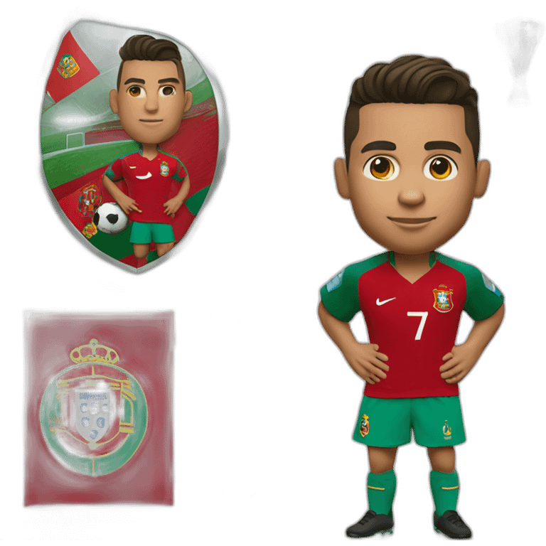 CR7 hold the WM Titel with Portugal Trikot emoji