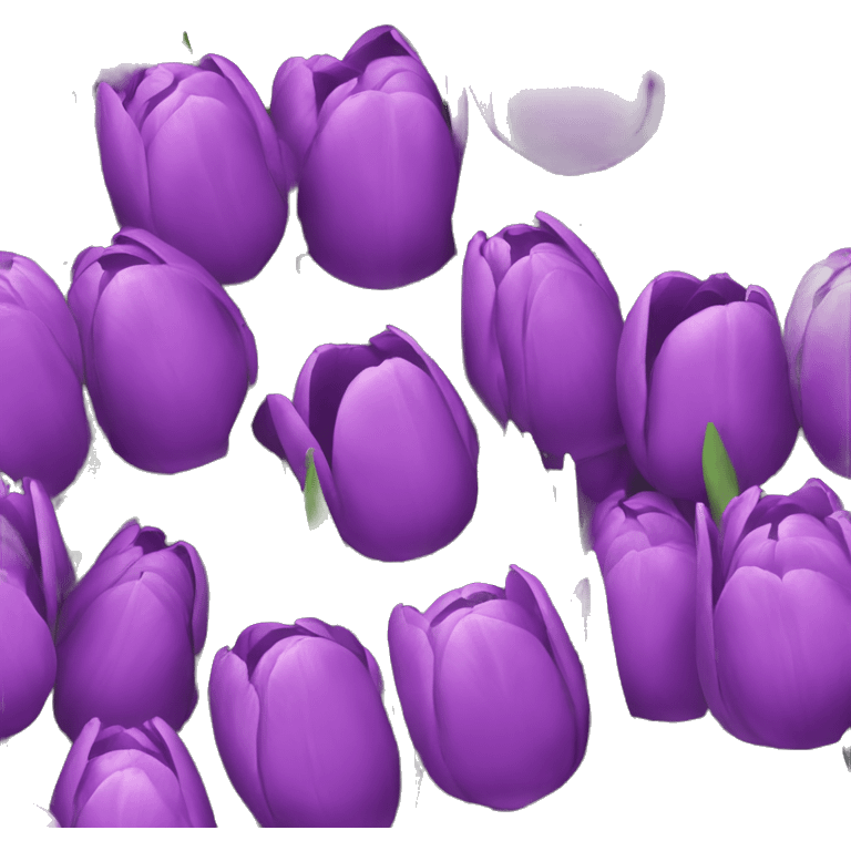 Bouquet of purple tulips emoji