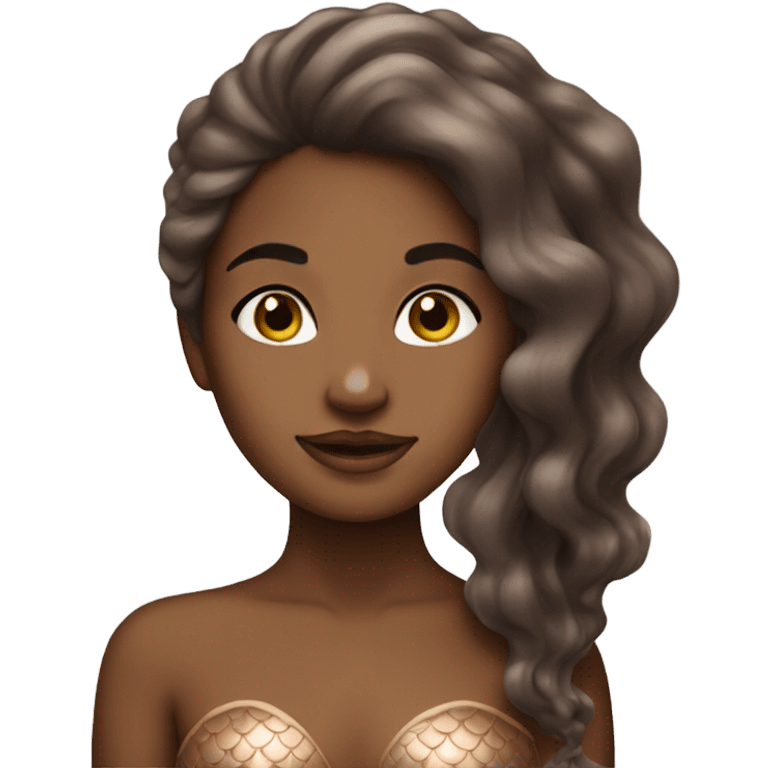 brown girl mermaid emoji