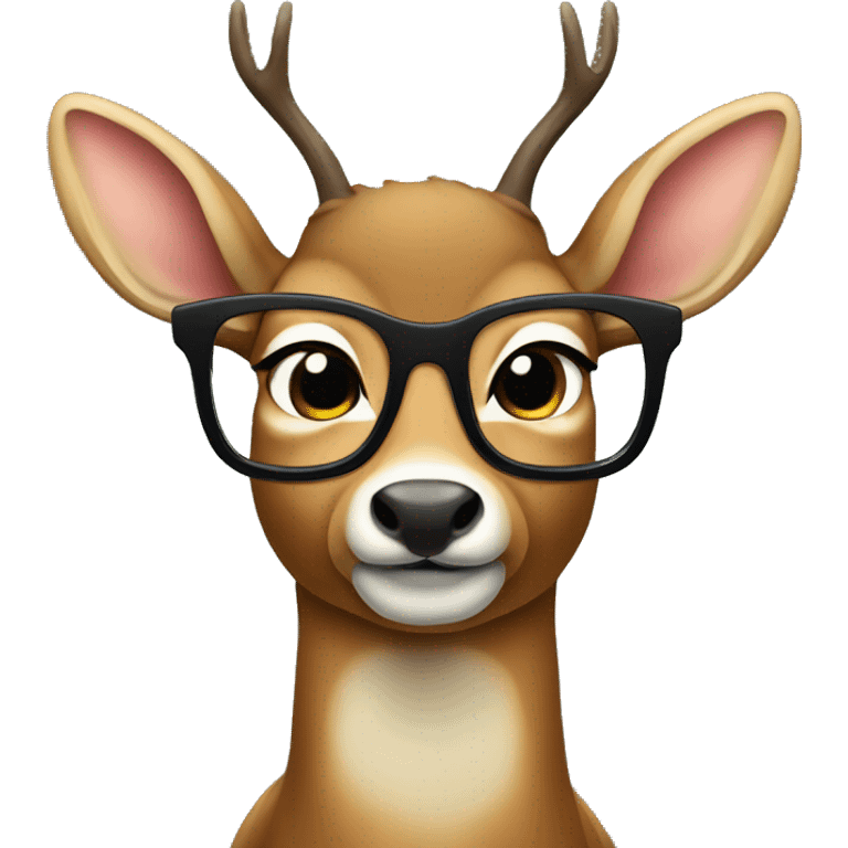 deer with glasses emoji