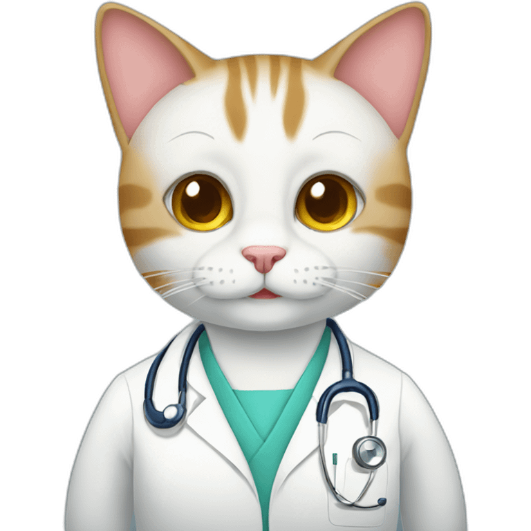 Doctor cat emoji