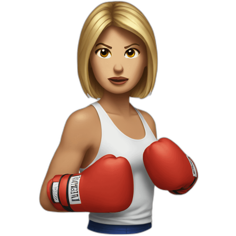 Trump boxing with melania emoji