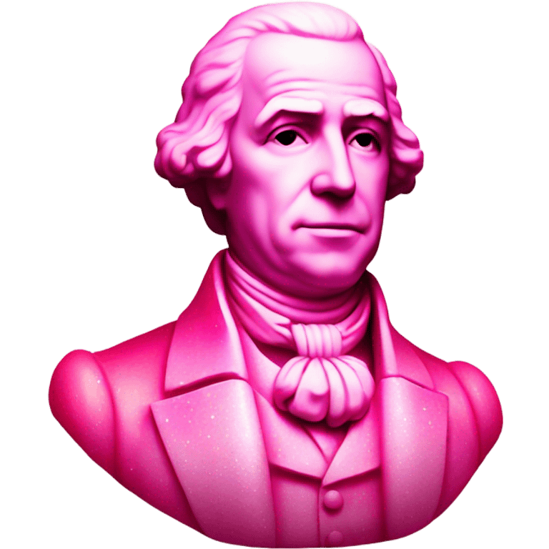 Pink ombre James Madison Statue with glitter  emoji