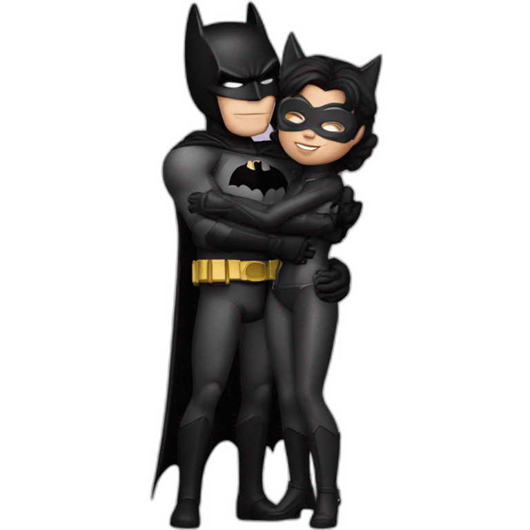 Batman hugs catwoman emoji