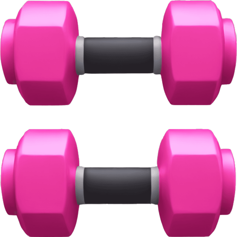 Pink dumbbells  emoji