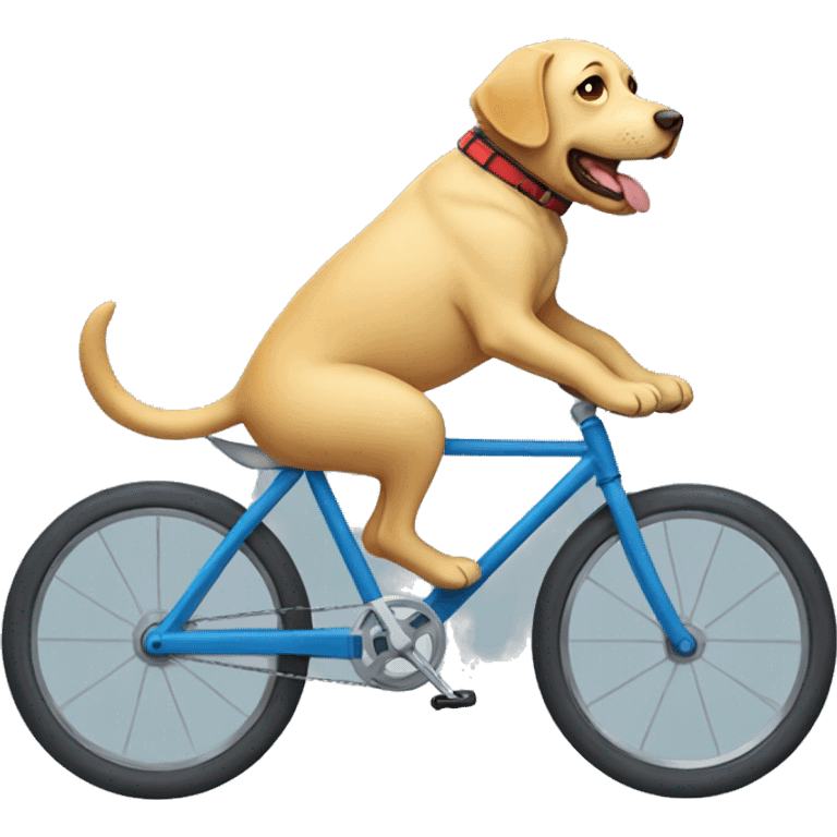 Labrador riding a bike emoji