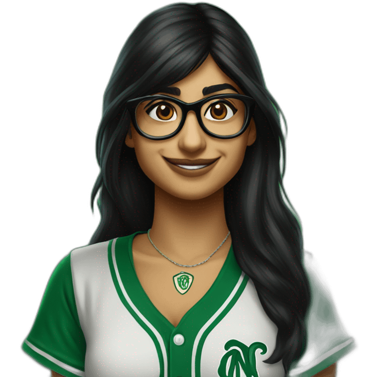 Mia Khalifa slytherin baseball tshirt emoji