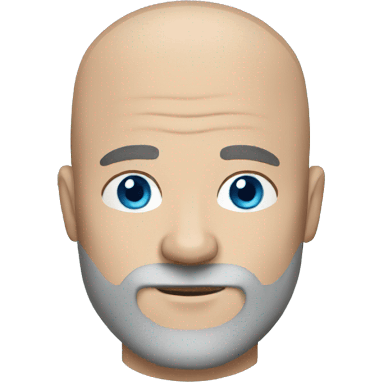 a bald man with grey beard blue eyes emoji