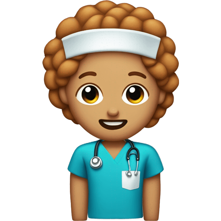 ginger bread cookie wearing scrubs  emoji