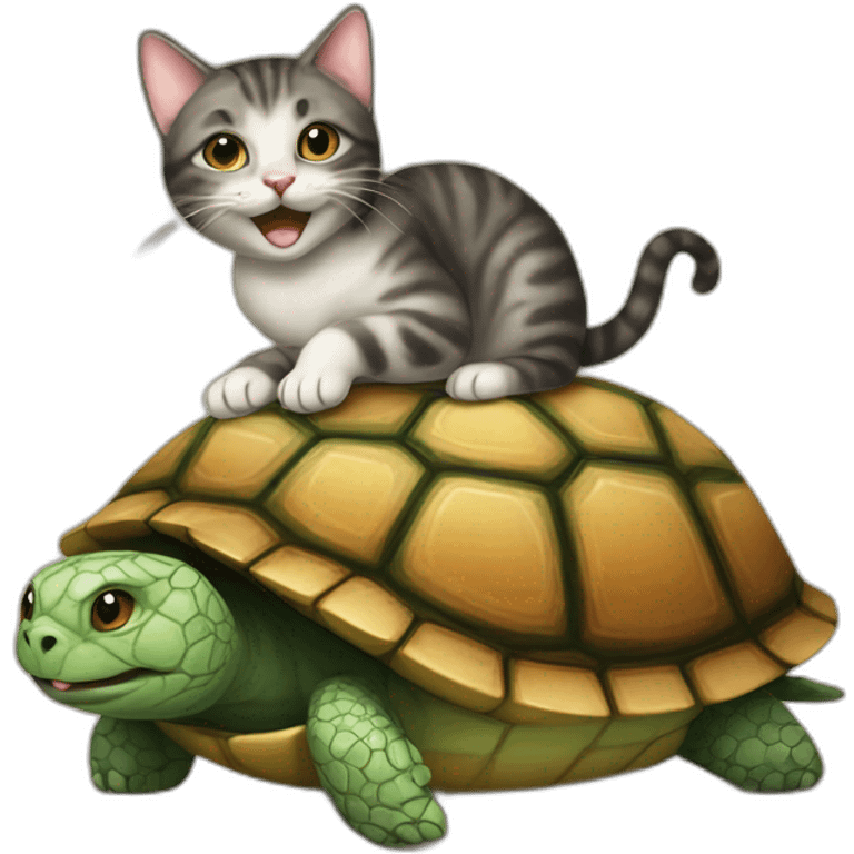 cat-on-a-turtle emoji