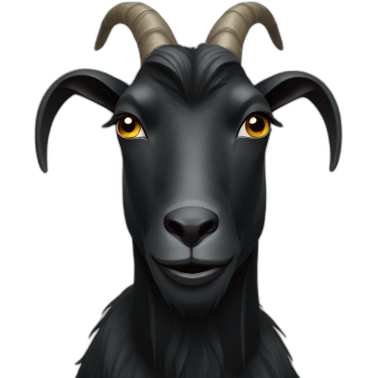 Black goat sad  emoji