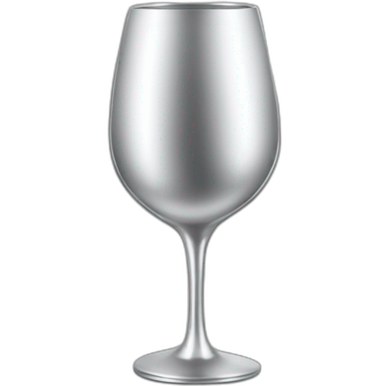 A reflective, crinkled silver or foil hides a wine glass shape, like a stemmed wine glass emoji