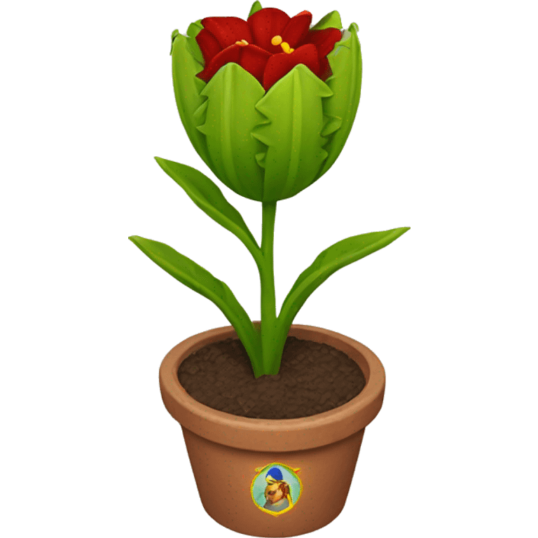 corona de cristo flower red emoji