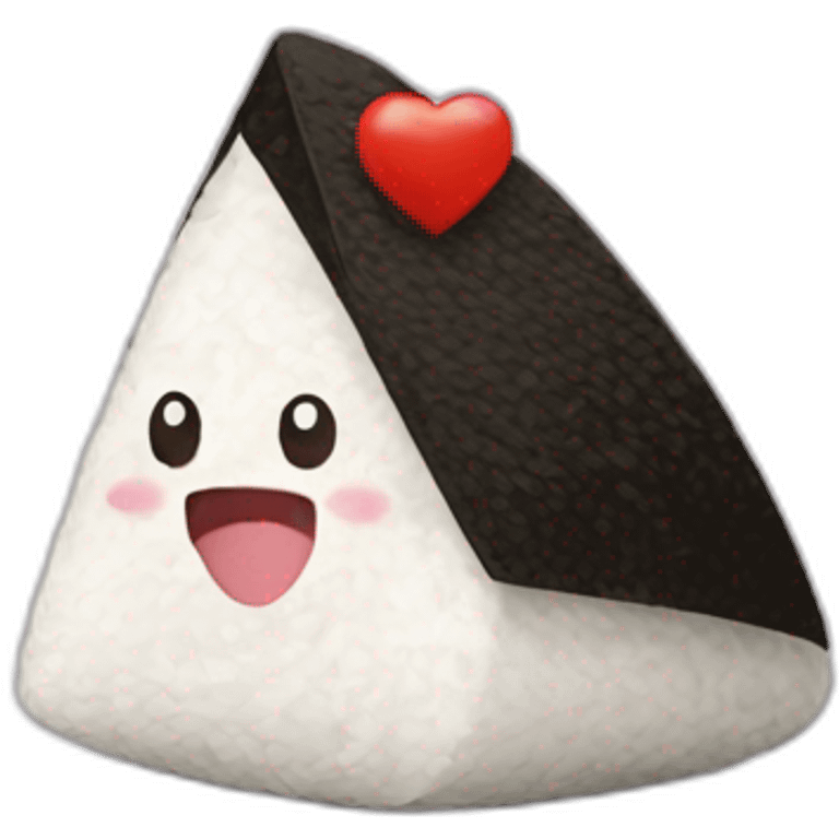 onigiri avec un coeur emoji