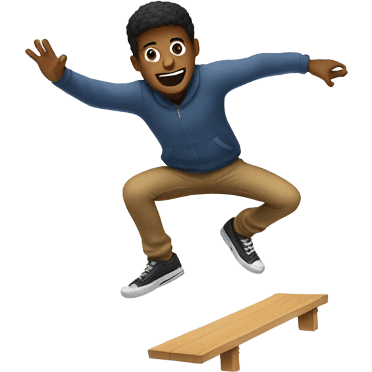 Guy jumping boarded emoji