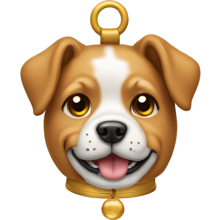 Dog wearing a bell emoji