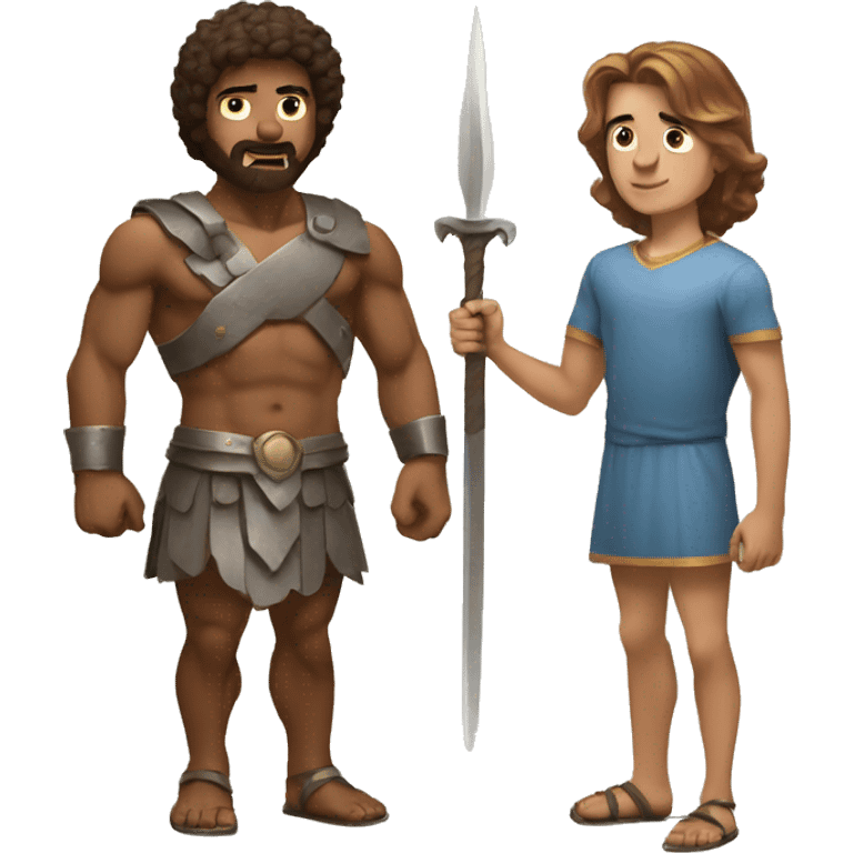 David and goliath emoji