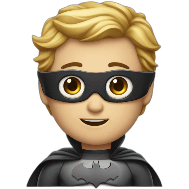 Cute Batman apple computer guy emoji