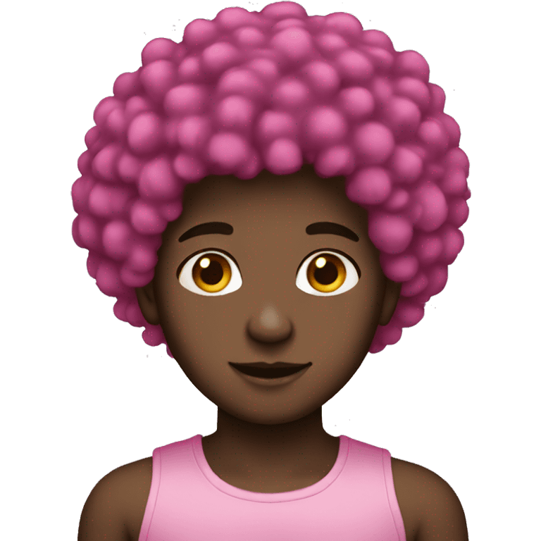 boy, afro hair, dark pink hair emoji