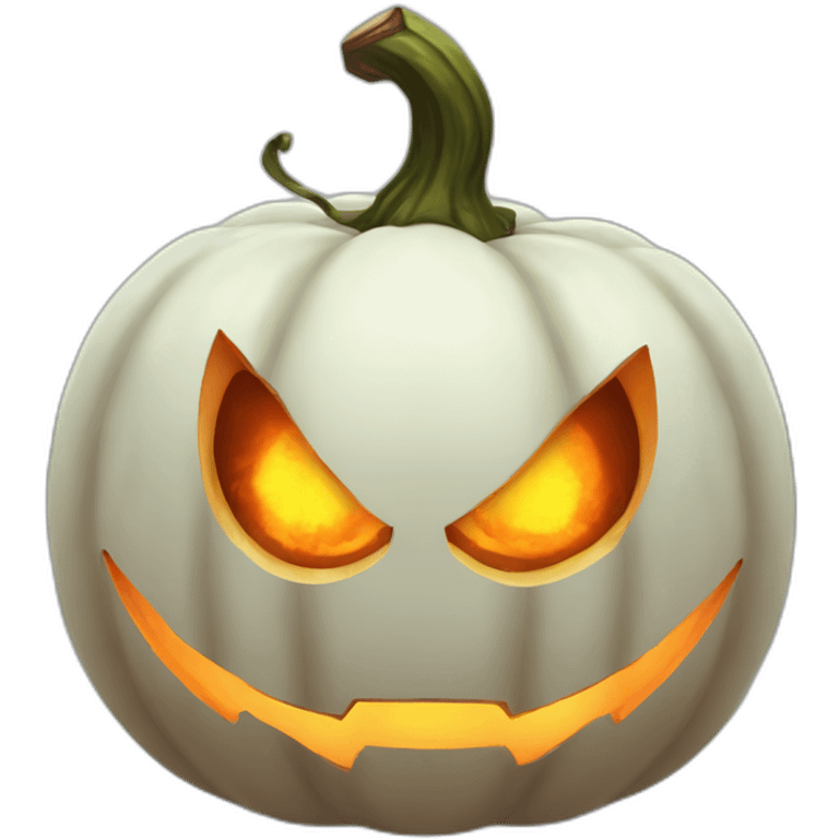 Whitefire pumpkin head with demon eyes emoji