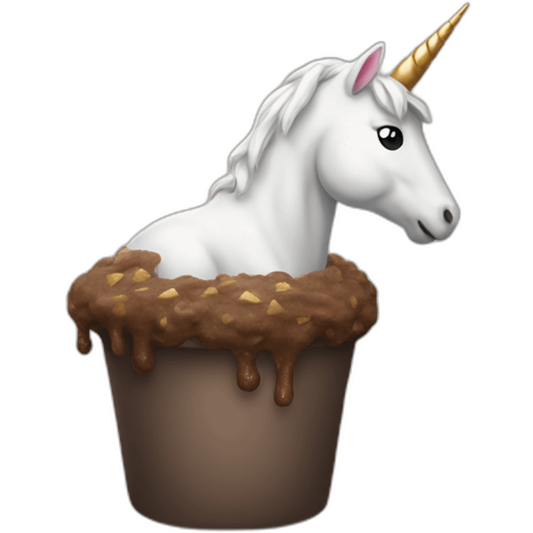 unicorn on a poop emoji