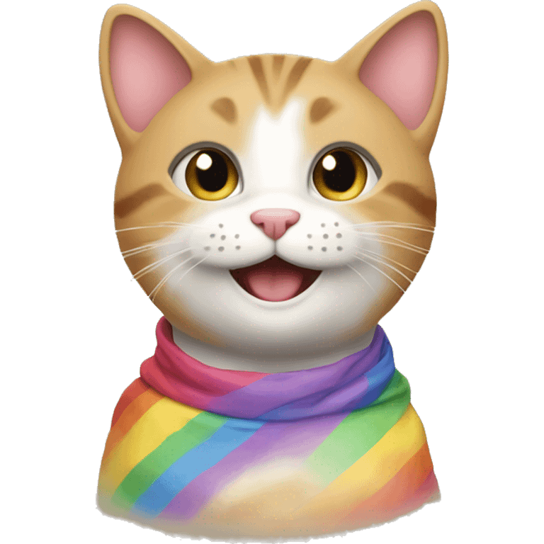 happy gay cat on a shopping spree emoji