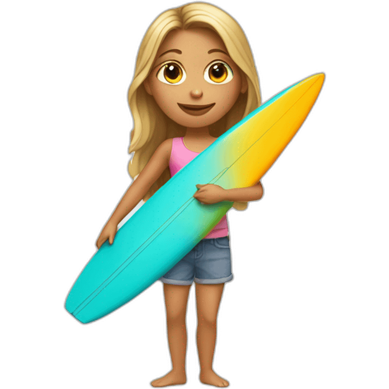 Girl with surfboard emoji