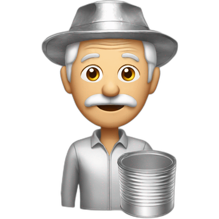 Crazy grandpa in a tin foil hat emoji