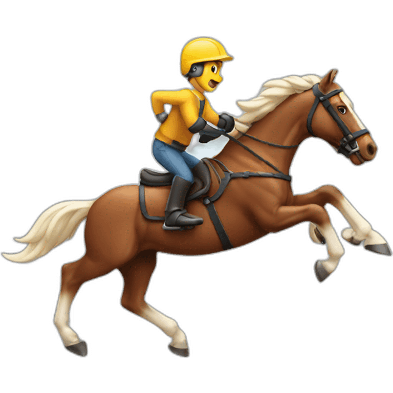 Mechanical running horse emoji