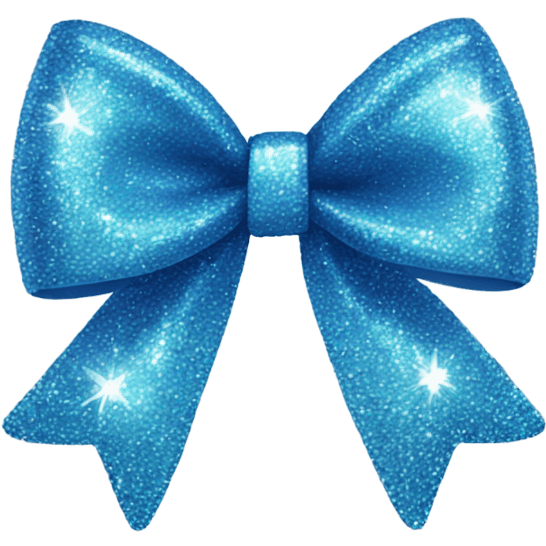 blue sparkle bow emoji