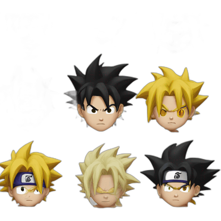 dragon ball avec naruto emoji