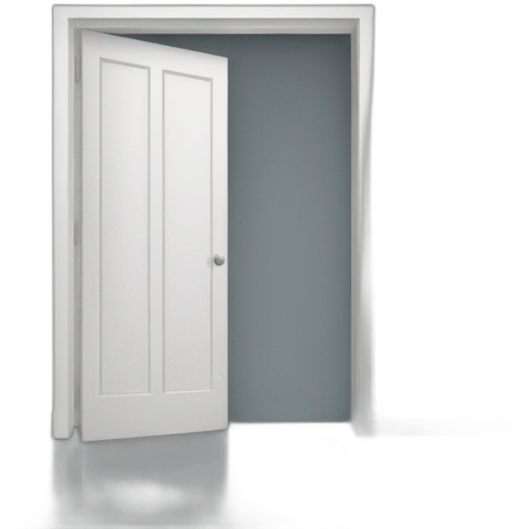 White door half opened to a dark room emoji