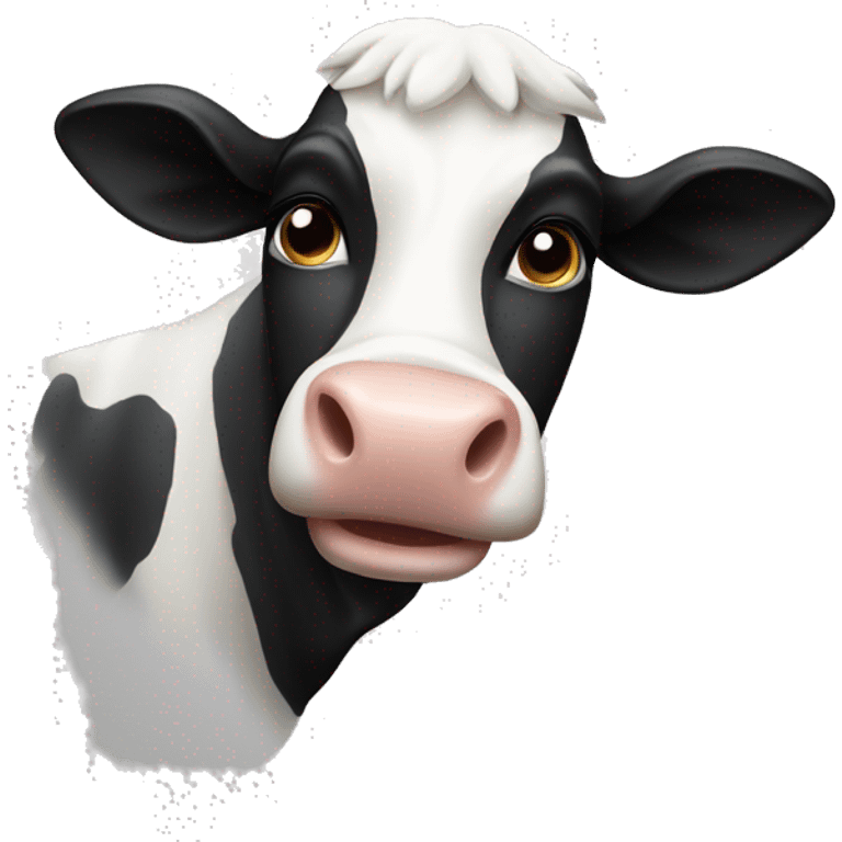 Black and white cow emoji