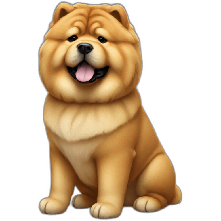 Chow chow dog realistic emoji