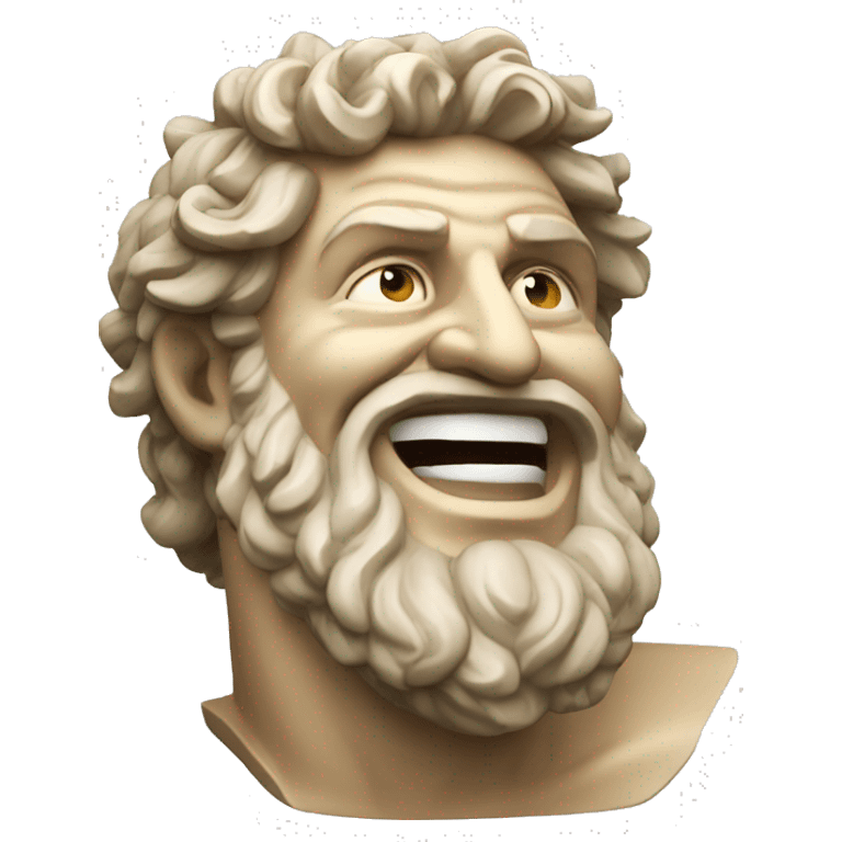 Ancient Greek King Odysseus Statue Laughing emoji