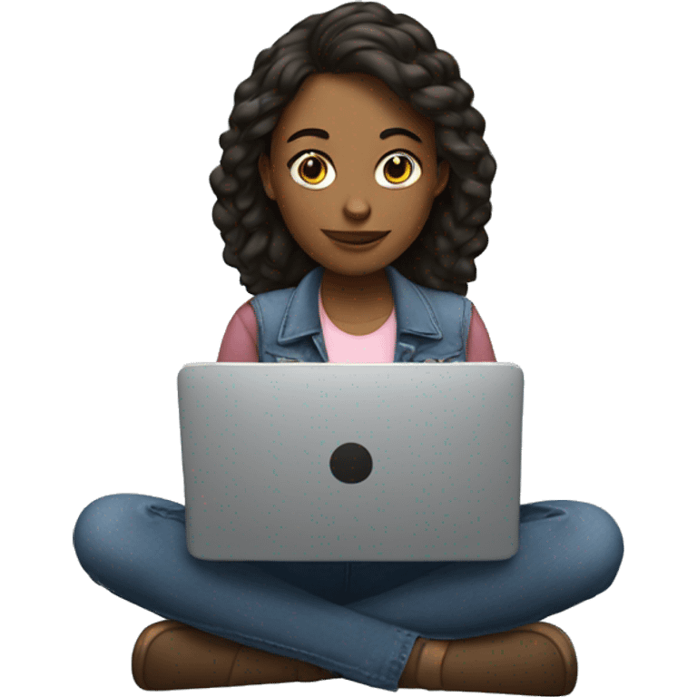 a young woman with a laptop emoji