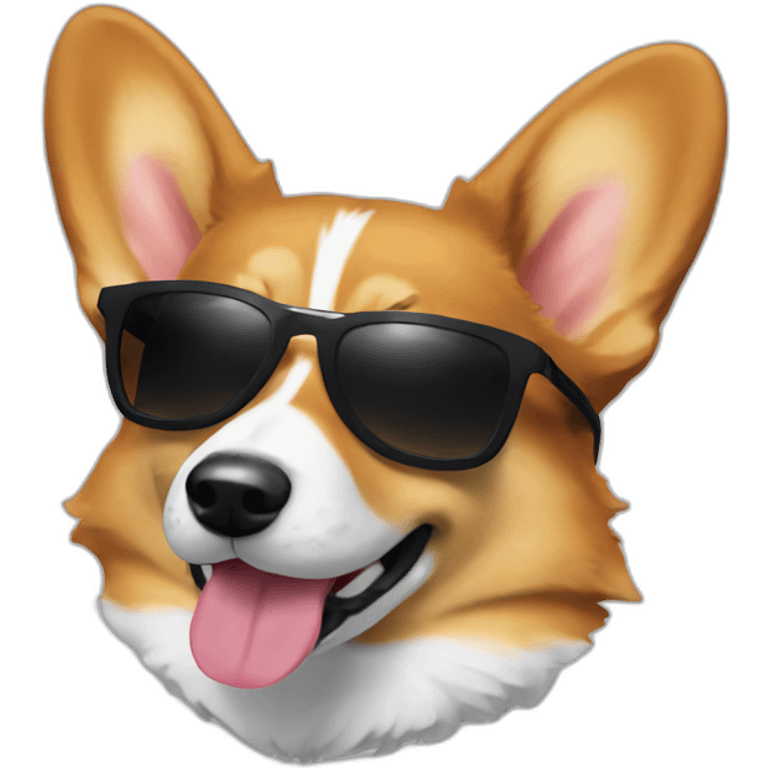 corgi with sunglasses emoji