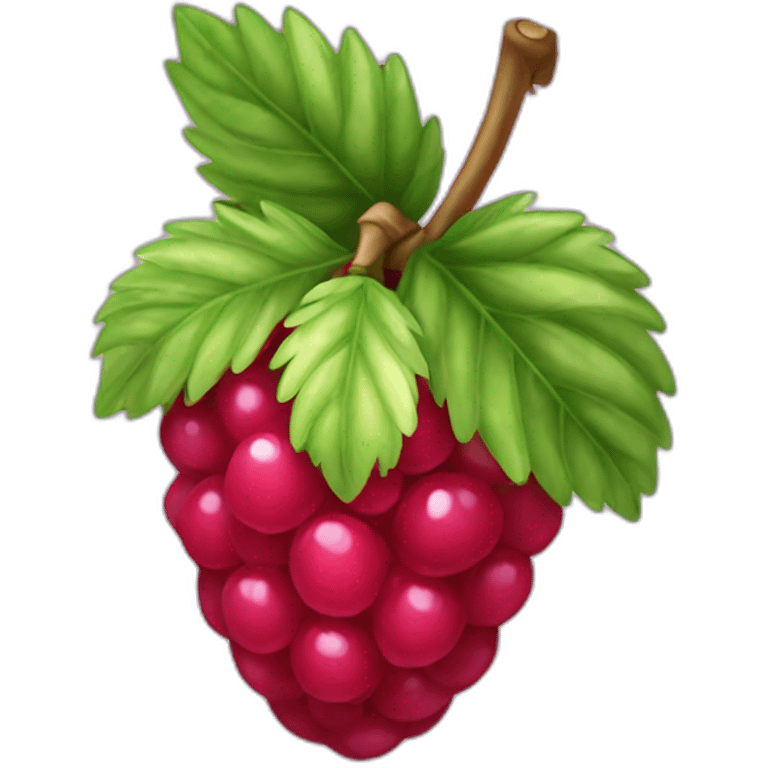 Raspberry fruit emoji