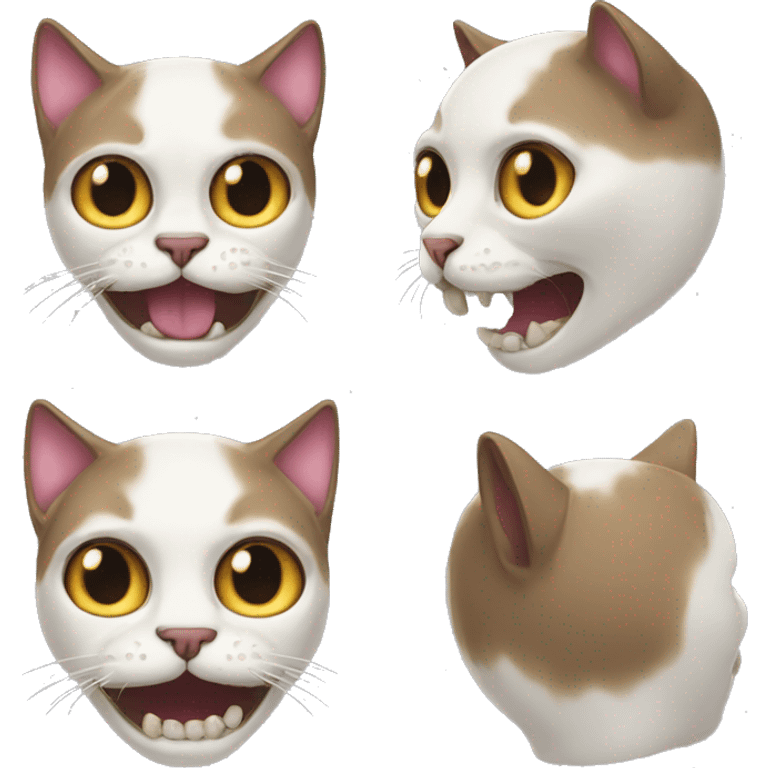 Cat mixed with skull emoji  emoji