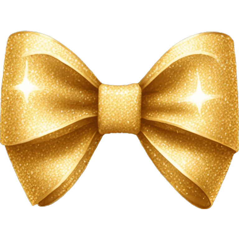 Gold sparkle bow emoji