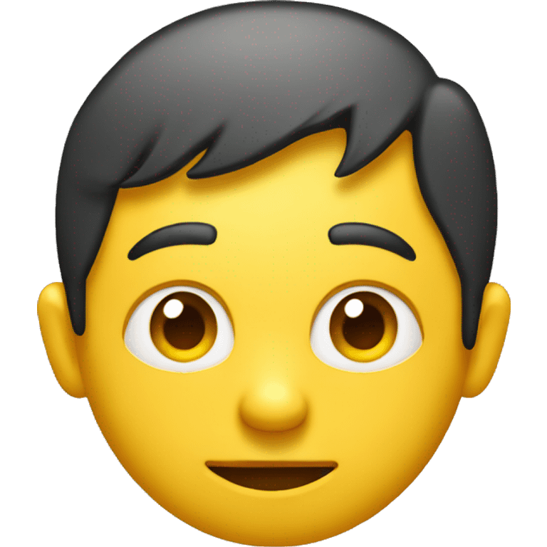 Traditional yellow circle emoji from the side profile giving a side eye emoji