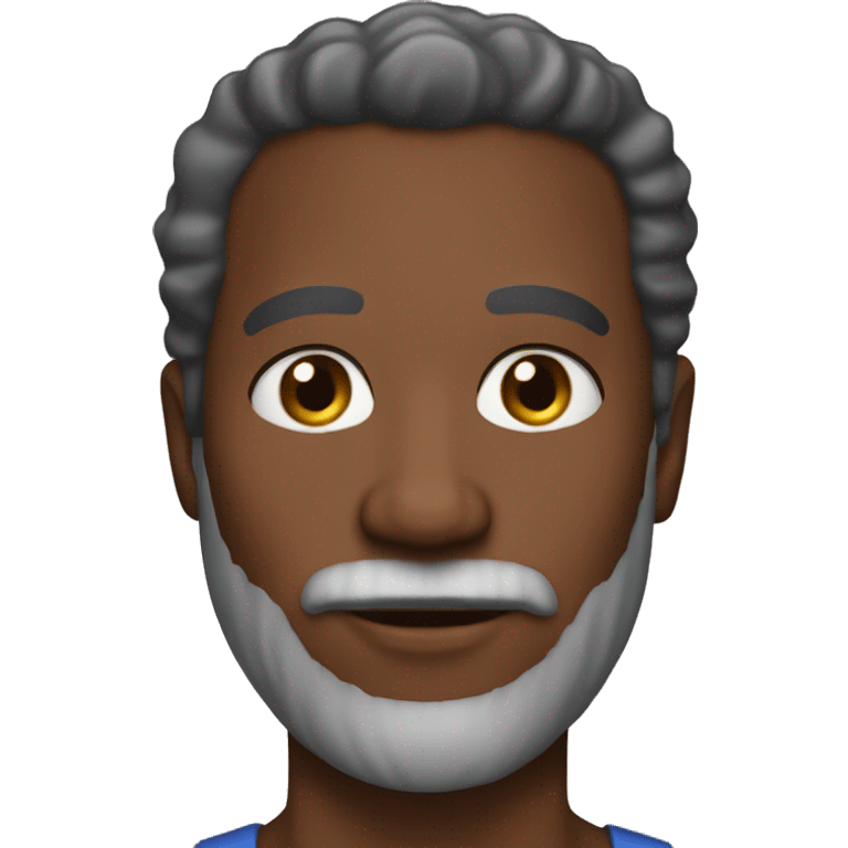 fifty year old black male with beard and crop top emoji