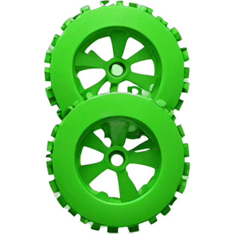 two fifths of a green wheel emoji