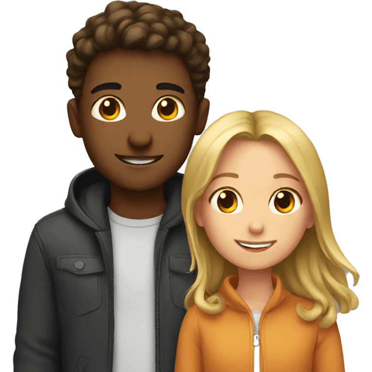 girl and boy indoors together emoji