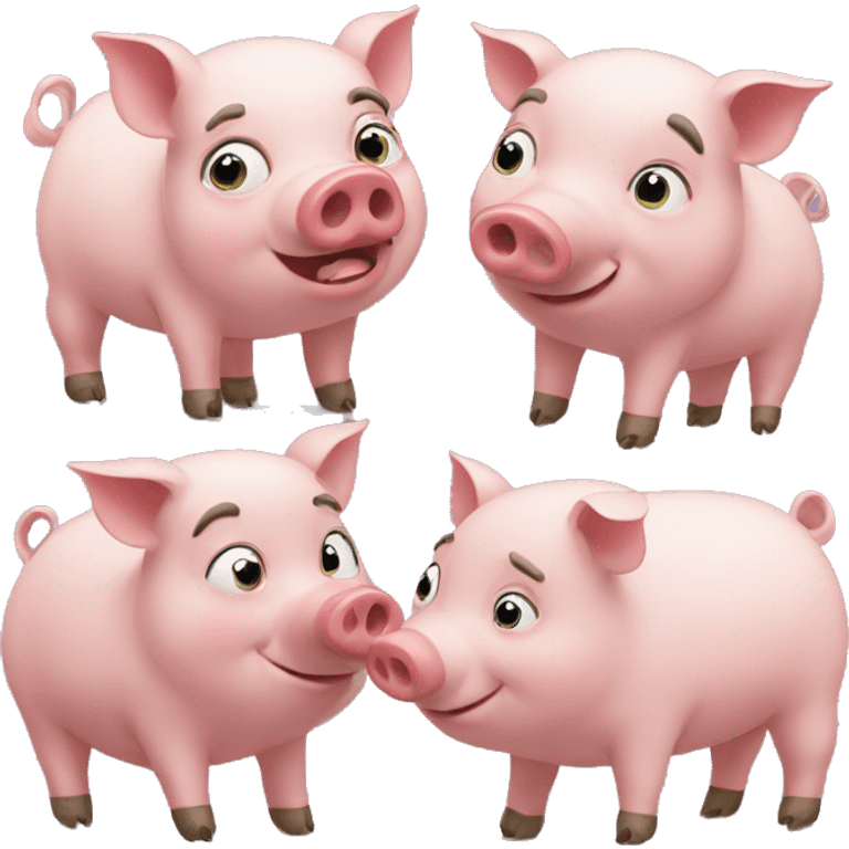 the thee little pigs emoji