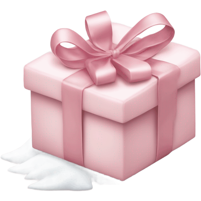 Light pink Christmas gifts under a white Christmas tree  emoji