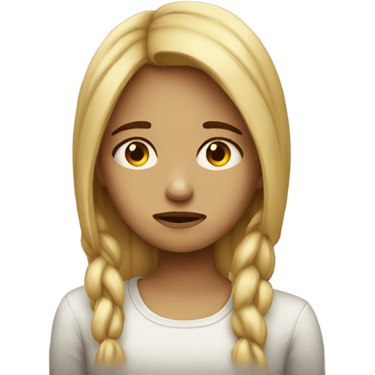 A sad girl  emoji